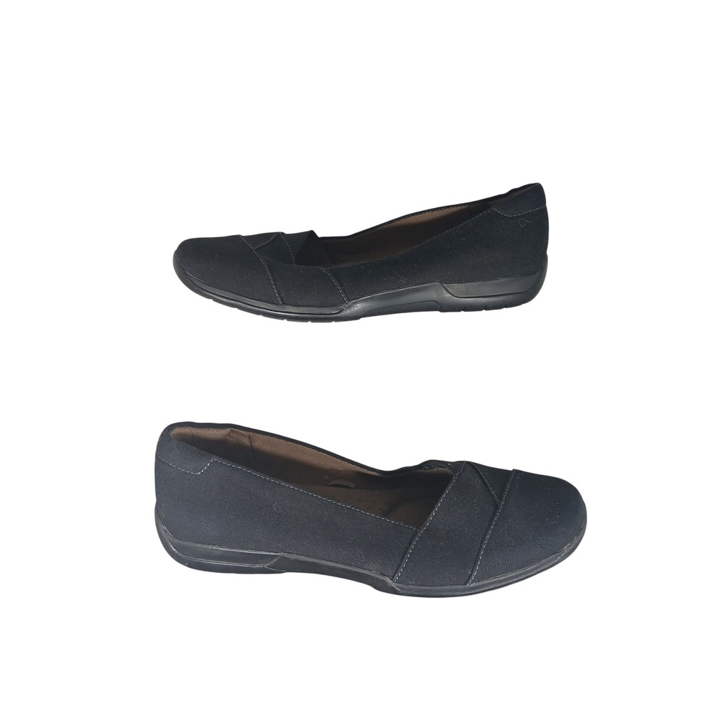 Natural Soul Flats 7.5M Black Comfort Shoes All-Thru Comfort Fabric Upper